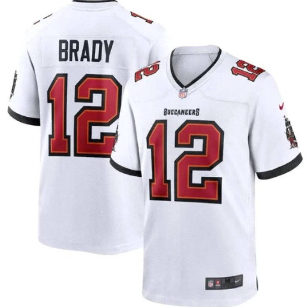 Men Tampa Bay Buccaneers 12 Tom Brady Nike White Game NFL Jersey